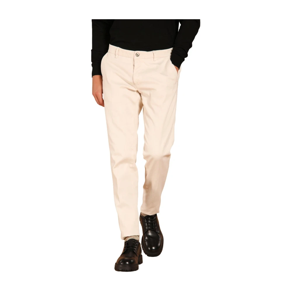Mason's Slim Fit Witte Chino Broek White Heren