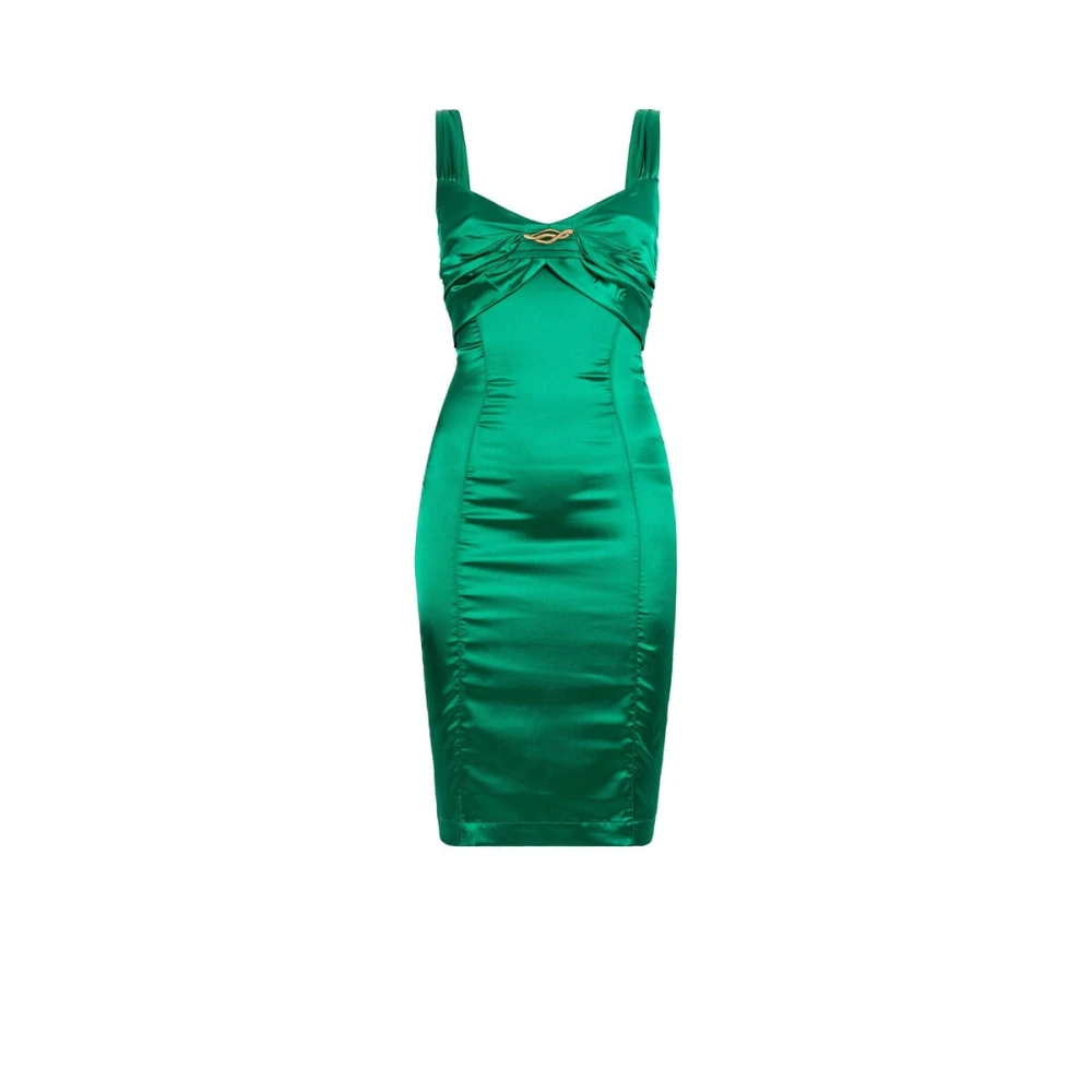 Roberto Cavalli Slang-Verfraaide Bodycon Jurk Green Dames