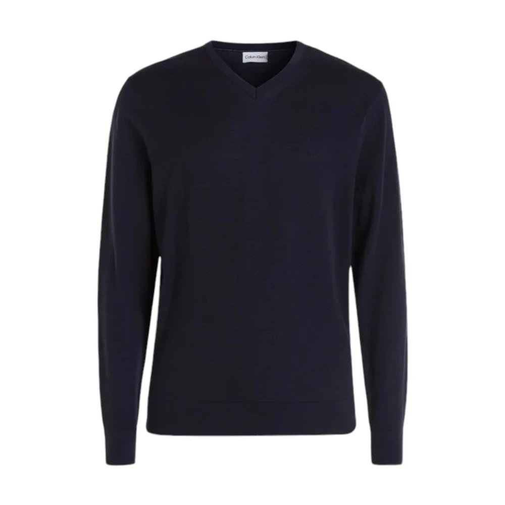 Calvin Klein V-hals Trui Blue Heren