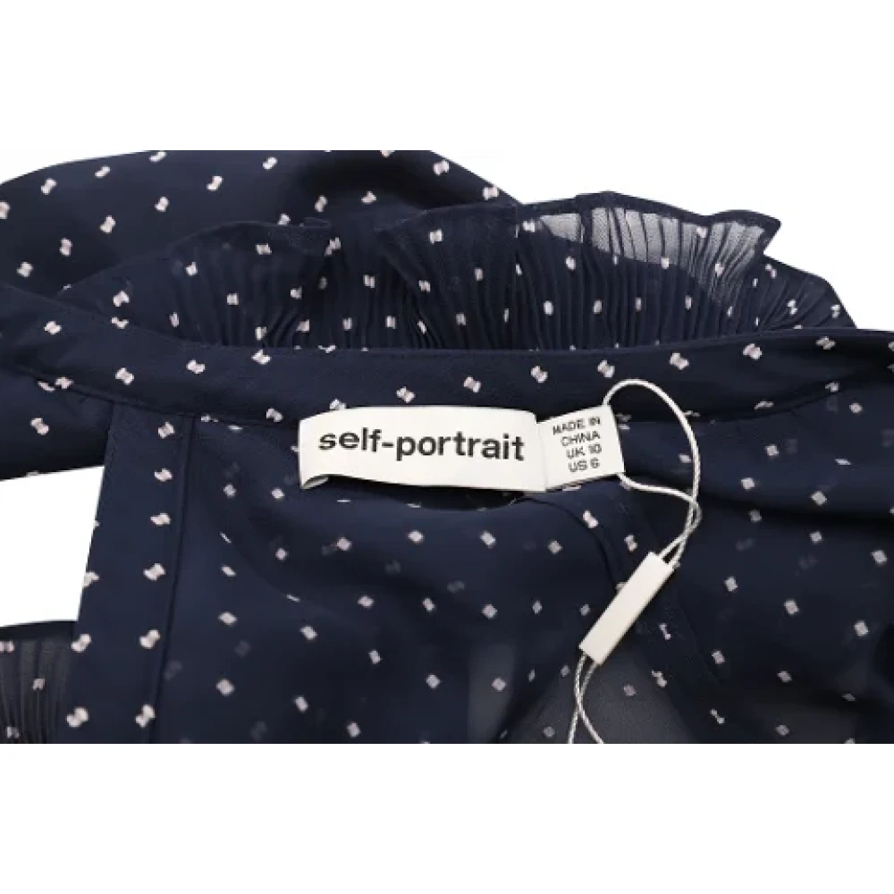 Self Portrait Polyester tops Blue Dames