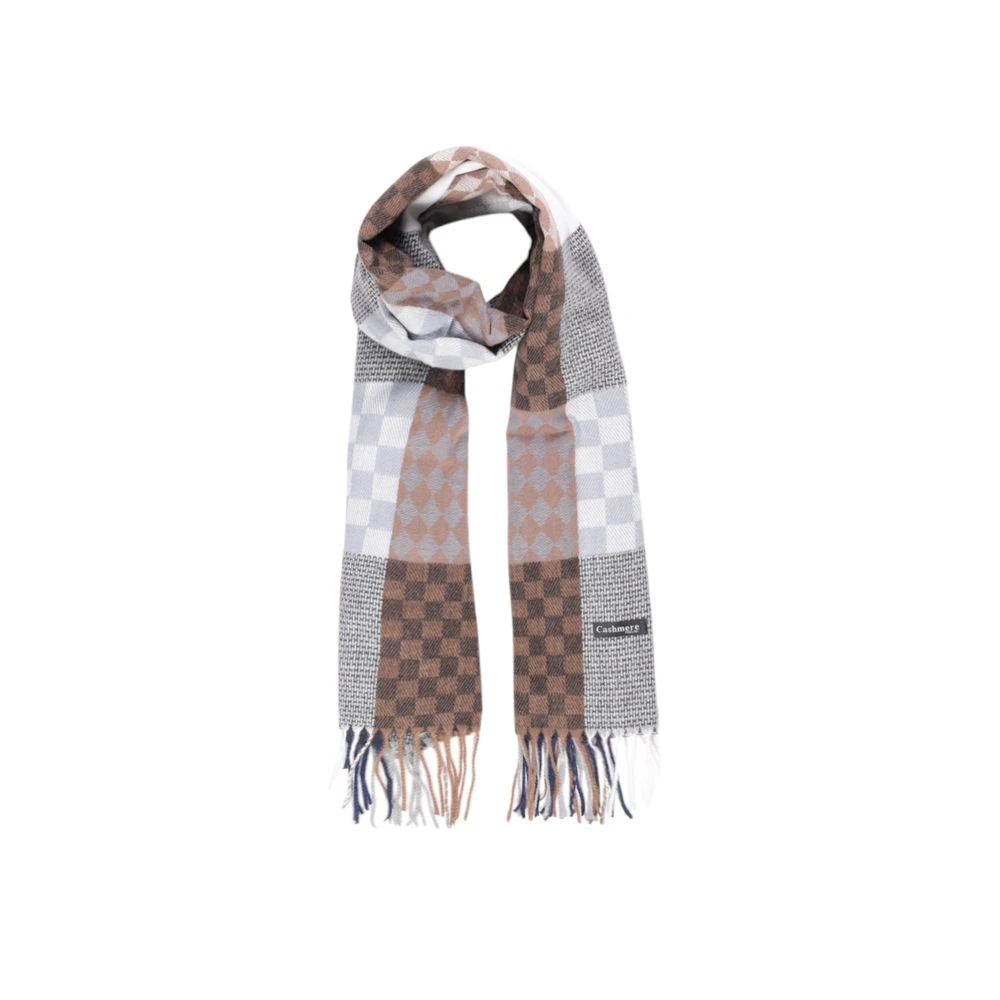 Sandro Ferrone Blauwe Viscose Sjaal Herfst Winter Collectie Multicolor Dames