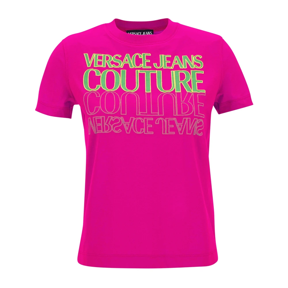 Versace Jeans Couture Stijlvolle T-shirts en Polos Pink Dames