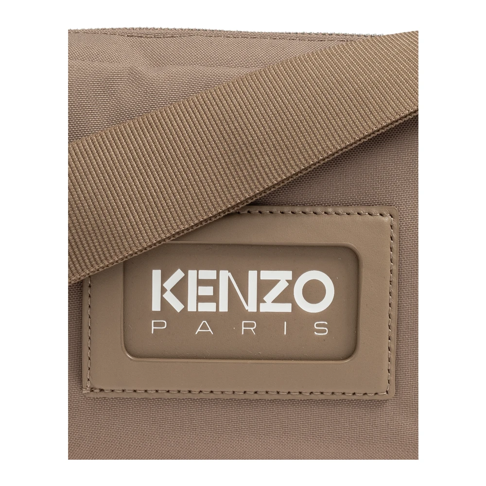 Kenzo Schoudertas met logo Beige Heren