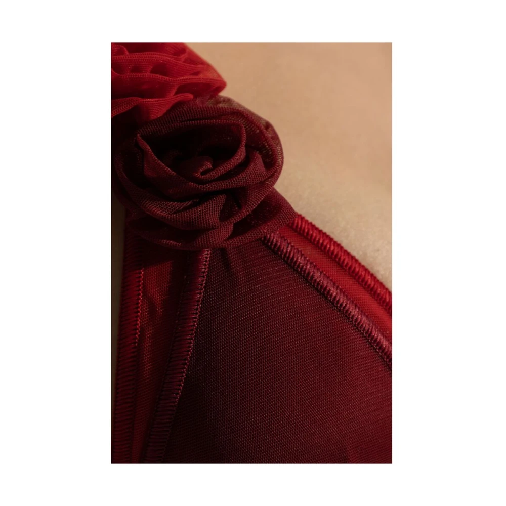 Oseree Mesh Bloemen Strandkleding Set Red Dames