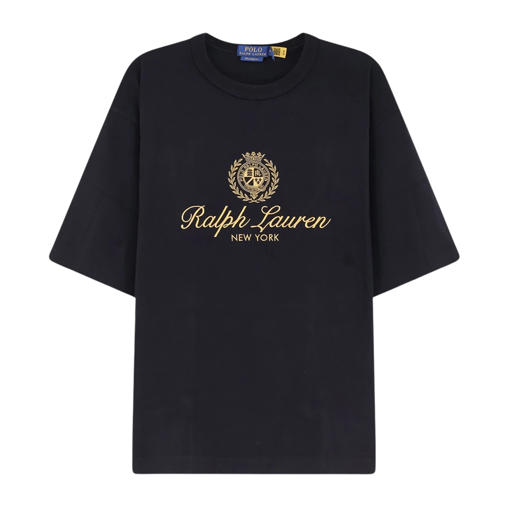 Polo Ralph Lauren Uomo Nero - T-Shirt Girocollo In Jersey Dal Taglio Rilassato - Tops - S