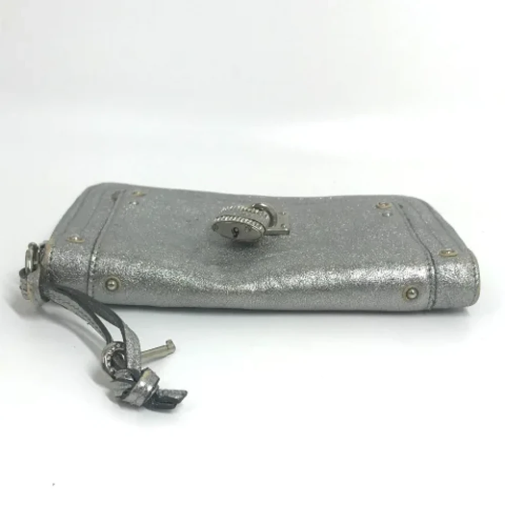 Chloé Pre-owned Leather wallets Gray Heren