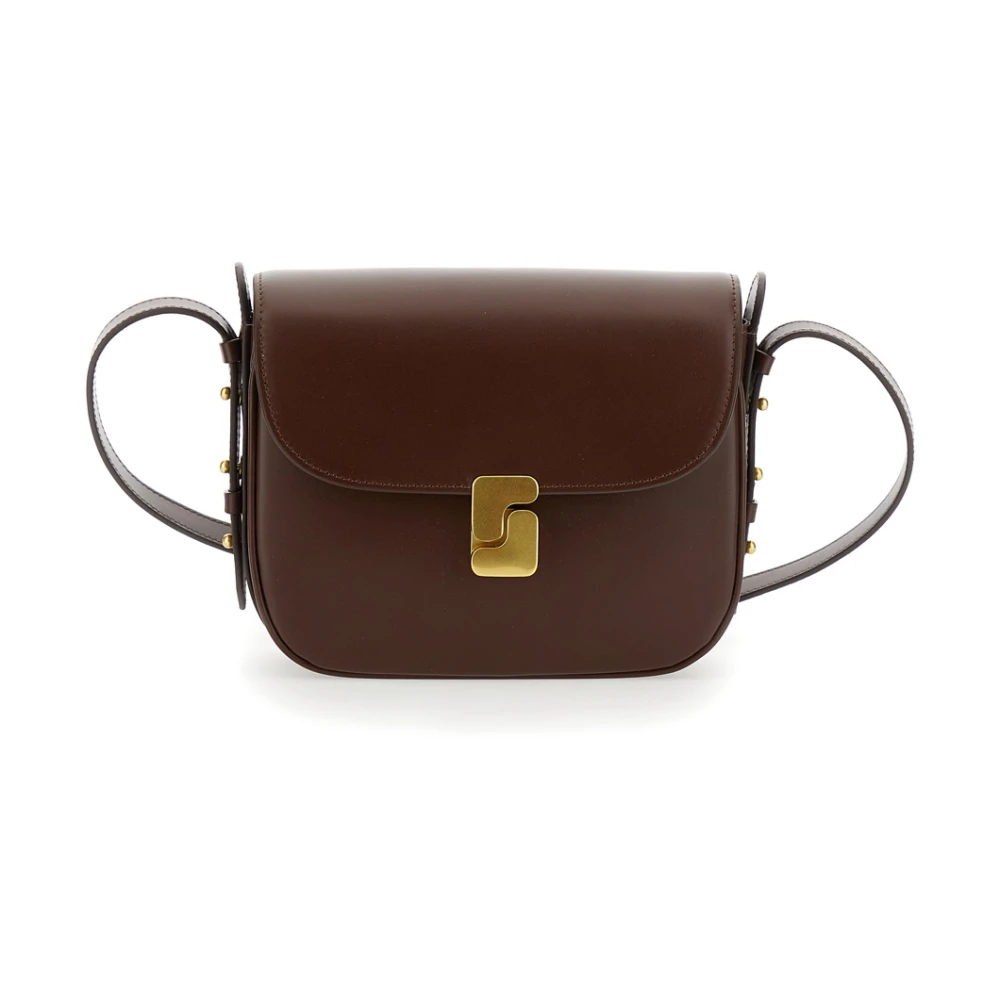 Soeur Bruine Mini Crossbody Tas Vrouw Leer Brown Dames