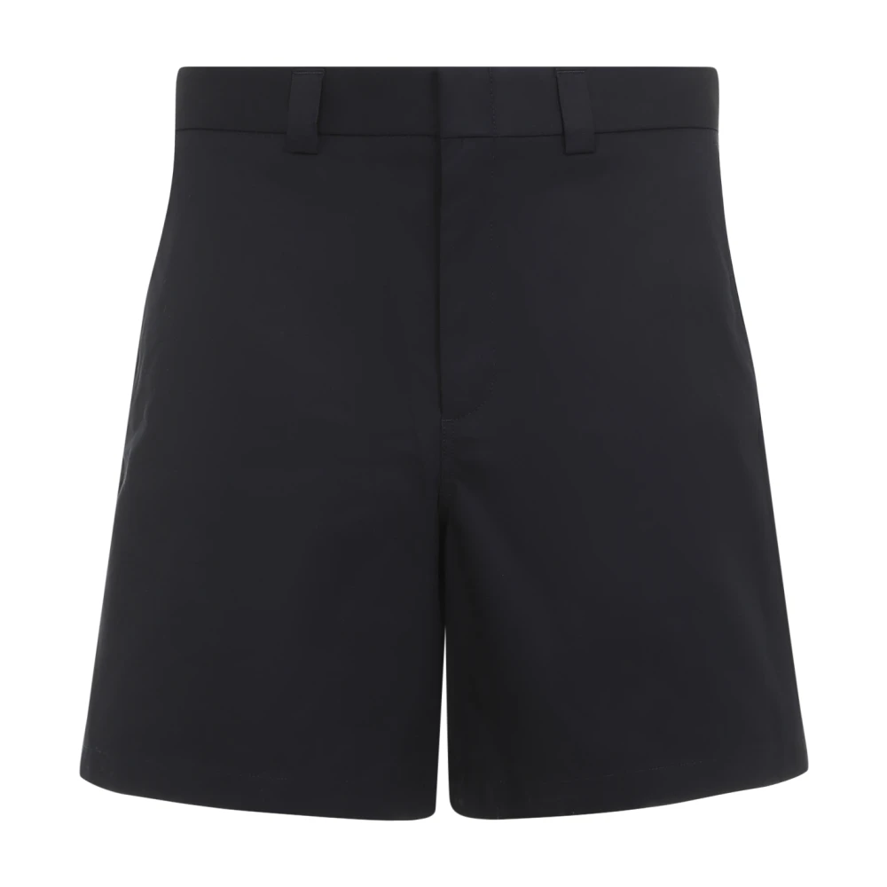 Gucci Op Maat Gemaakte Twill Shorts met Web Streep Black Heren