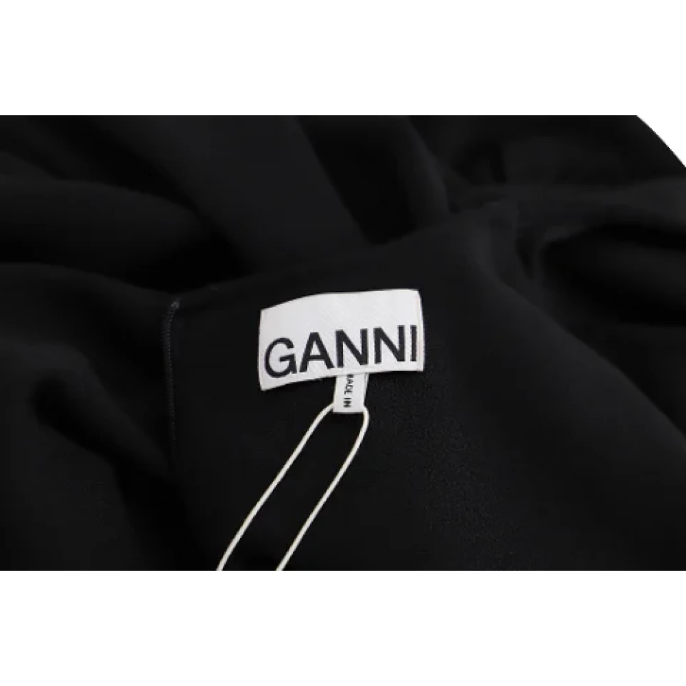 Ganni Polyester dresses Black Dames