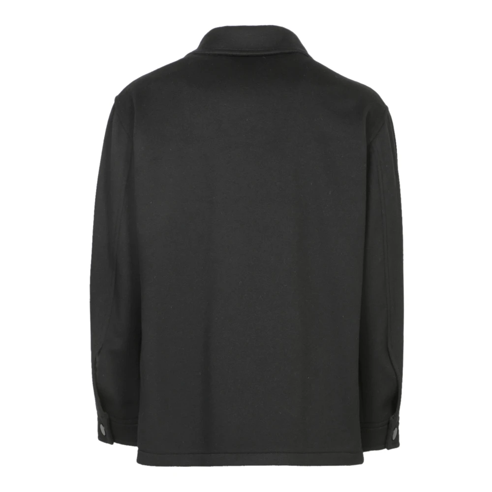 Tagliatore Zwarte Overhemd Klassieke Kraag Knoopsluiting Black Heren