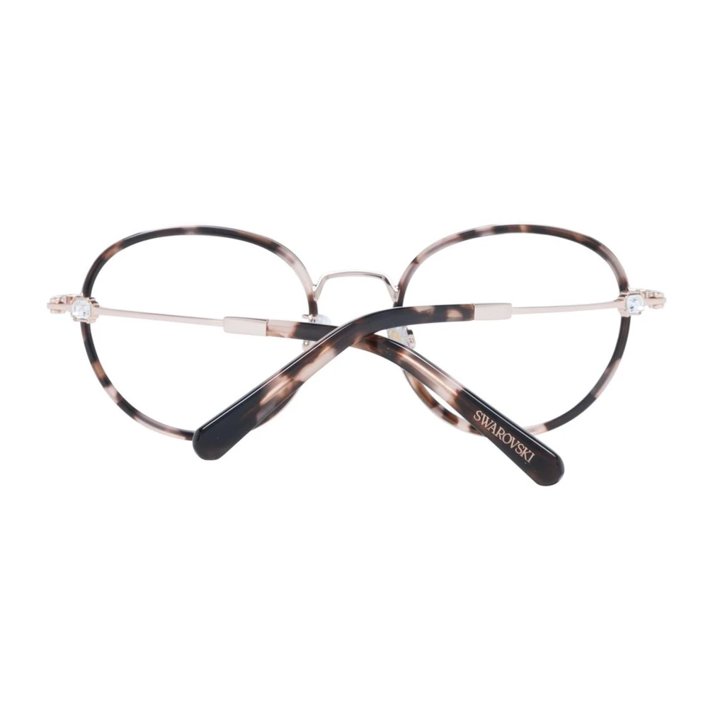 Swarovski Ronde Metalen Optische Brillen in Roségoud Pink Dames