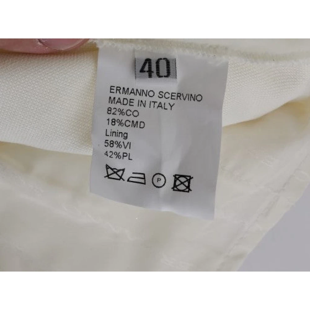 Ermanno Scervino Witte Regular Fit Broek White Dames