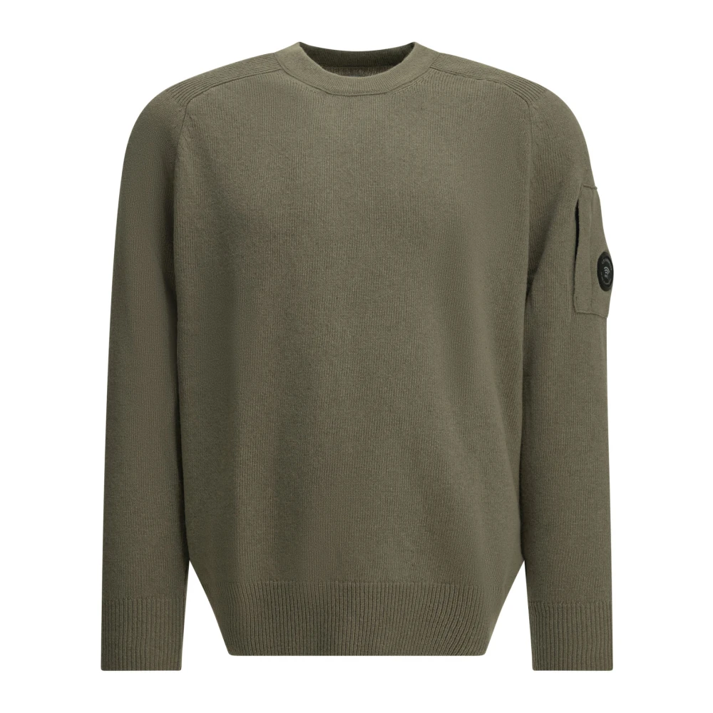 C.p. Company Uomo Verde - Maglione Girocollo Lambswool Lens - Knitwear - L - Immagine 3