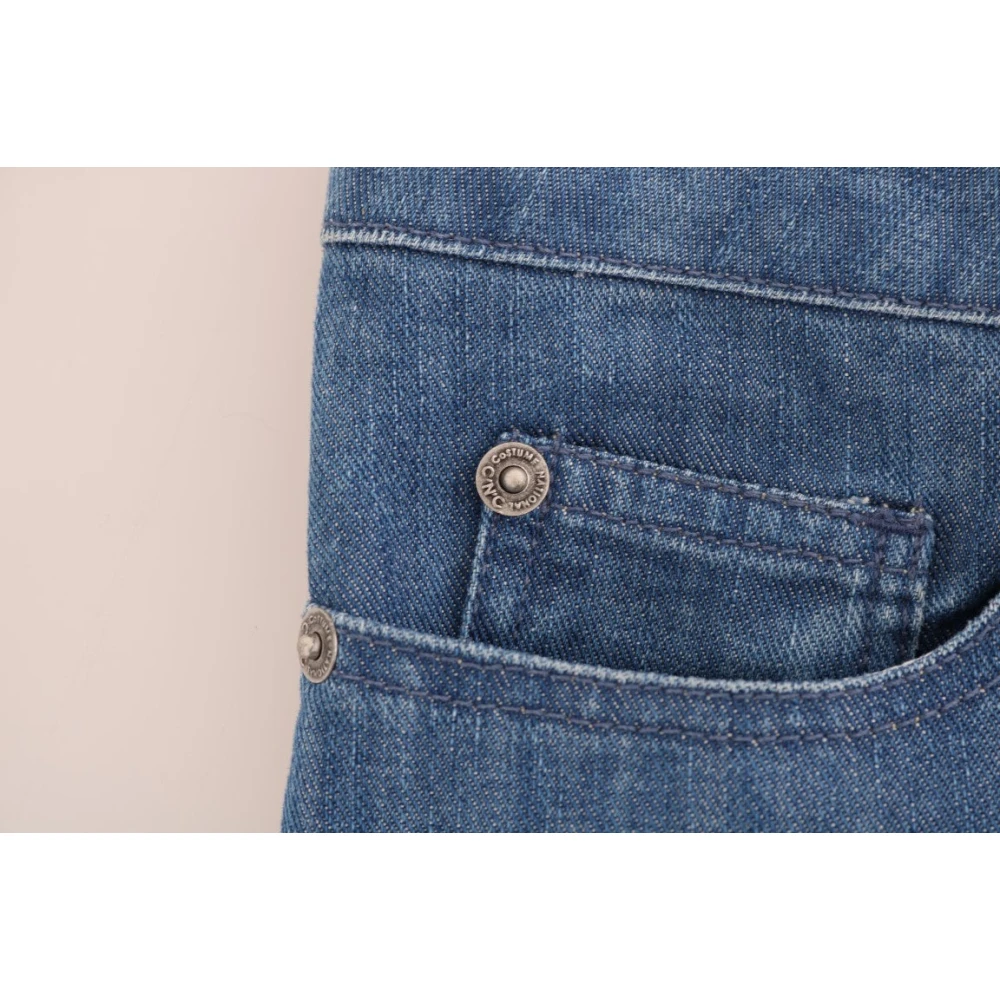 Costume National Elegante Boy Fit Blue Wash Jeans Blue Dames