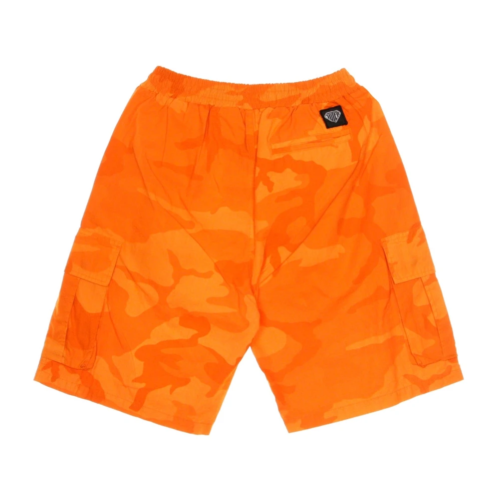 Iuter Camo Cargo Jogger Shorts in Oranje Orange Heren