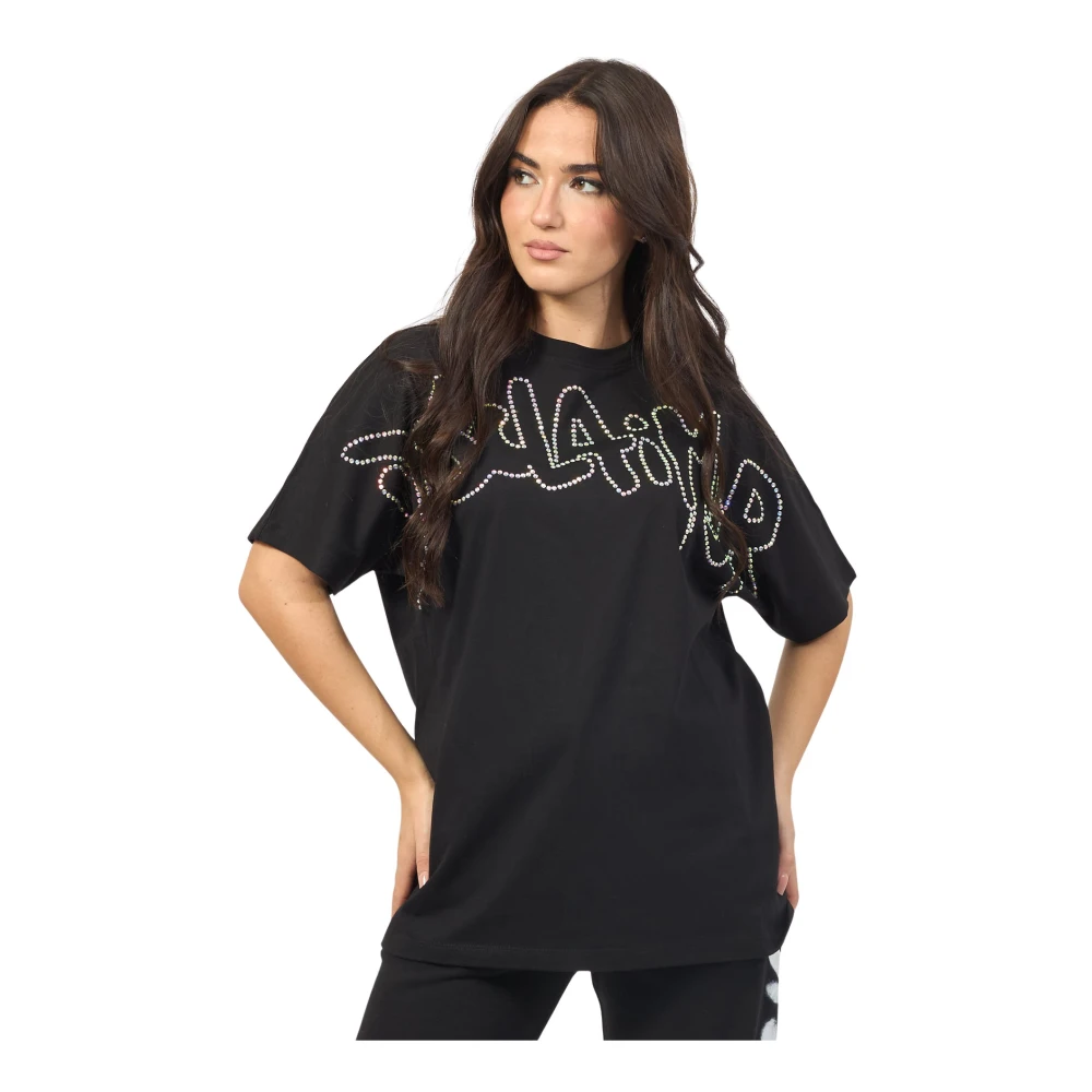 Disclaimer Zwarte trui met voorlogo Black Dames