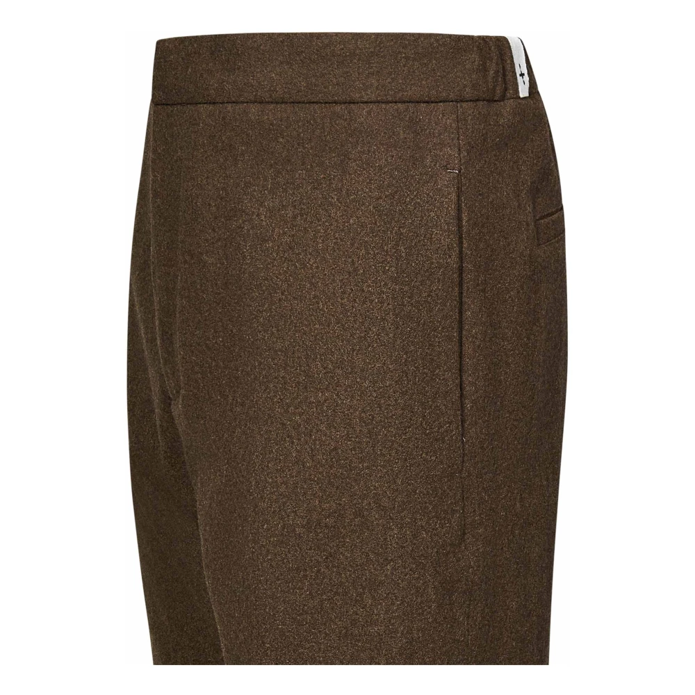 Jil Sander Bruine Wol Tapered Broek Brown Heren