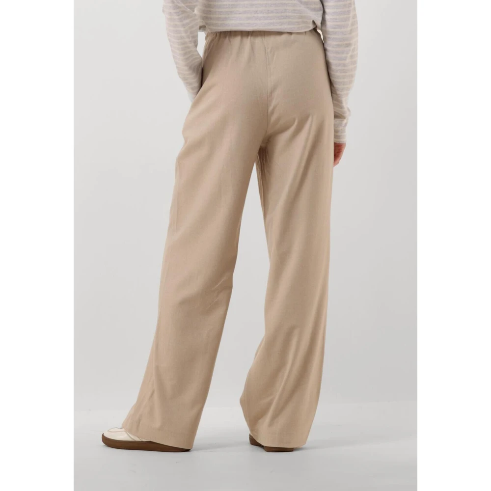 Penn&Ink N.Y Elegante Zandkleurige Broek Beige Dames