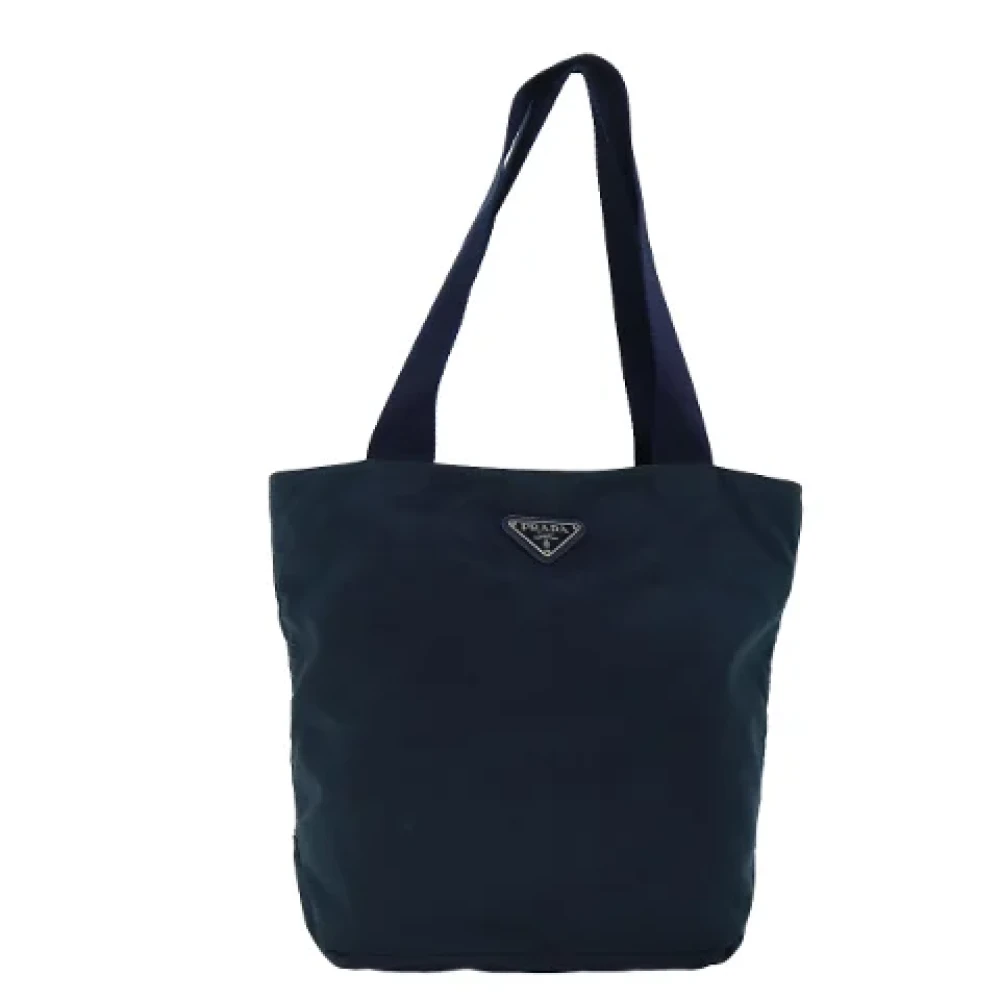 Prada Vintage Pre-owned Fabric totes Blue Dames