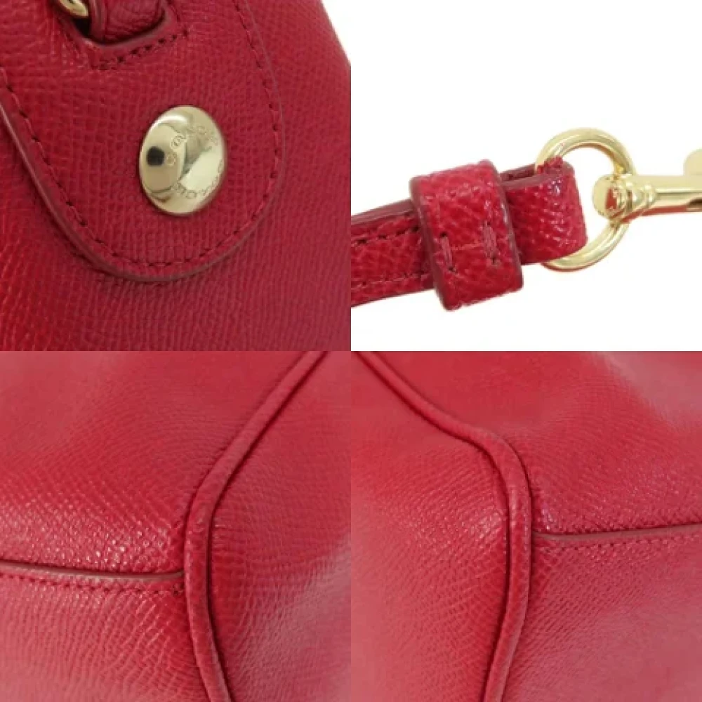 Coach Pre-owned Leather handbags Red Dames