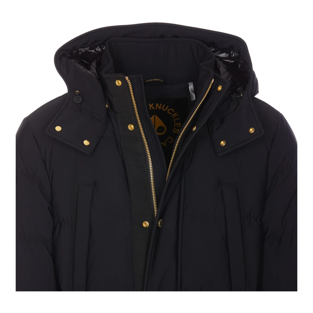 Moose Knuckles Zwarte Winterjassen voor Mannen Black Heren