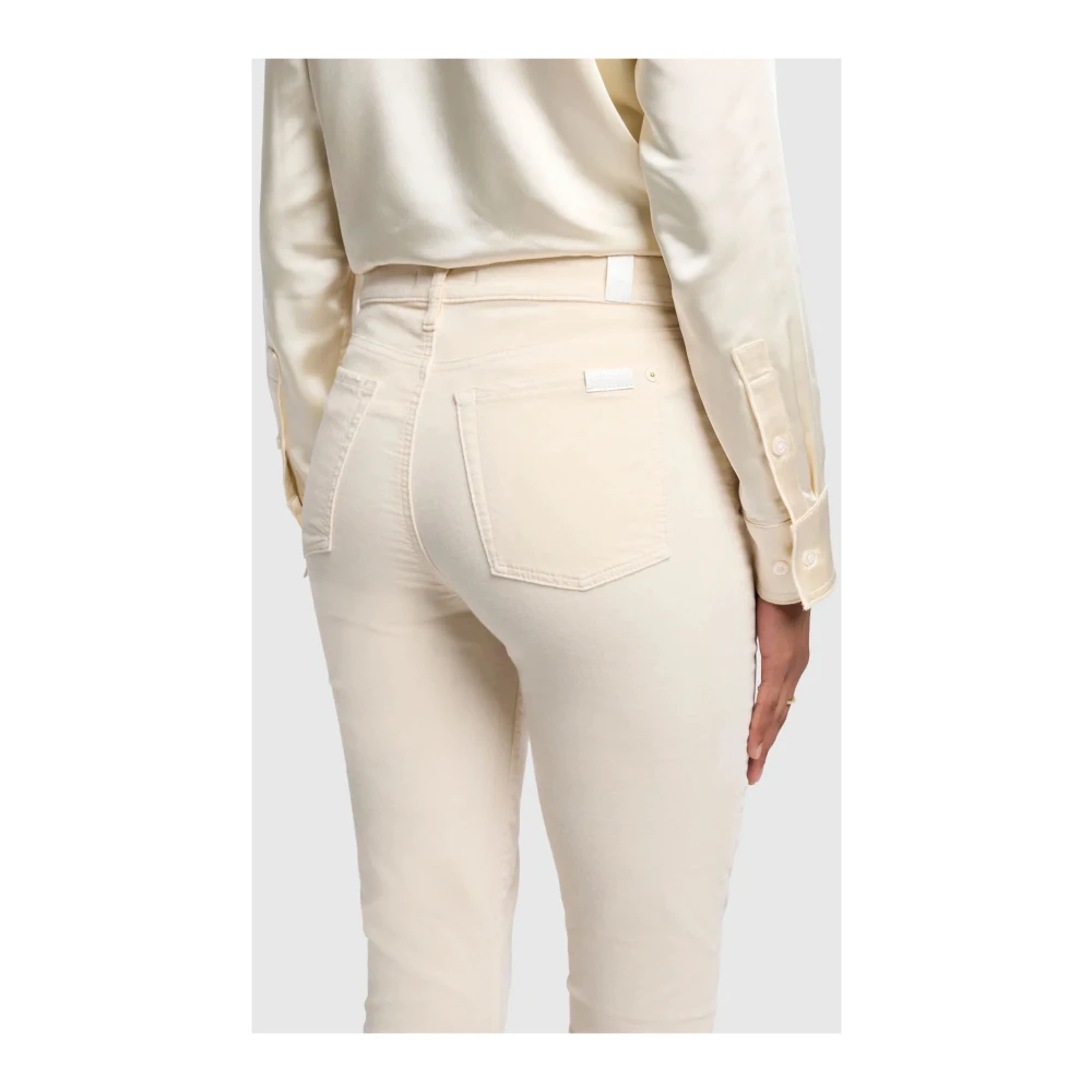 7 For All Mankind Jeans Flare: Denim blauw Beige Dames