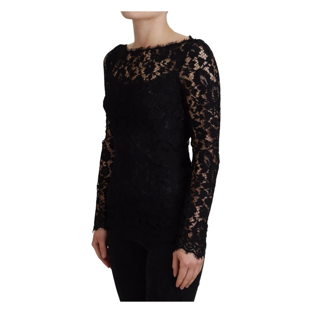 Dolce & Gabbana Long Sleeve Tops Black Dames