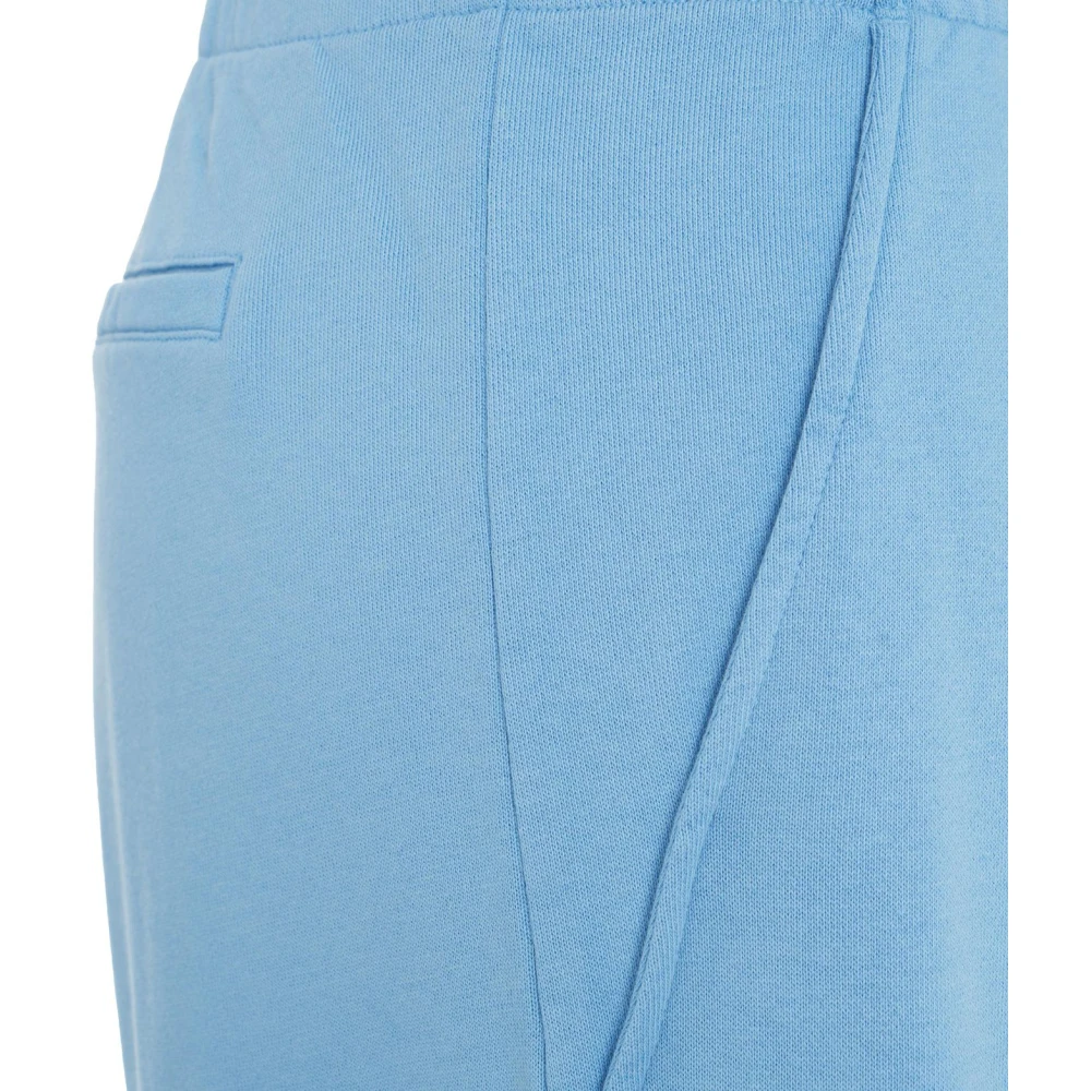 Semicouture Blauwe Wide Leg Sweatpants Blue Dames