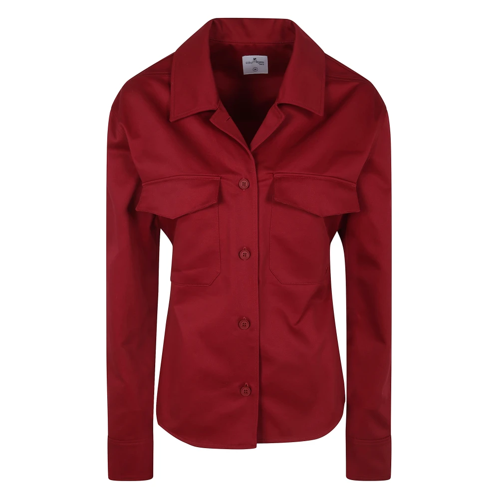 Courrèges Utility Polycotton Overhemd Red Dames