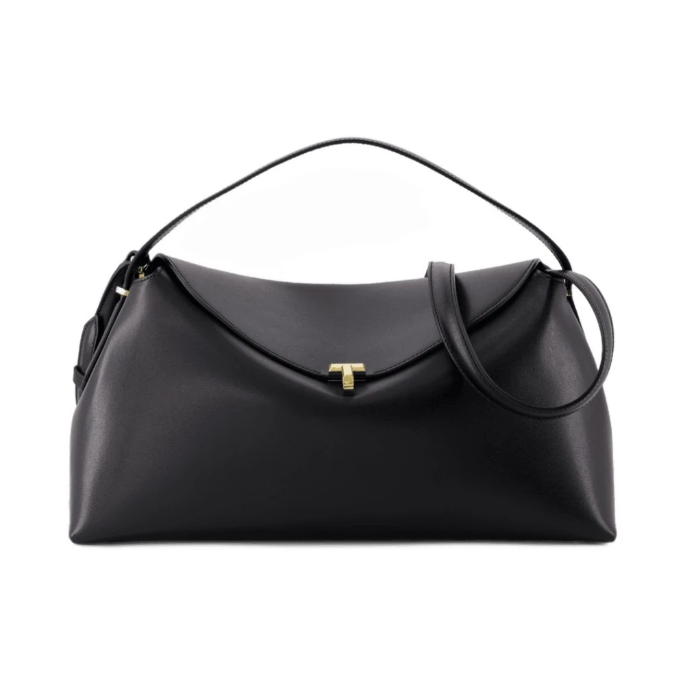 Totême Black Handbags, Female, One Size, T-Lock Top Handle Bag