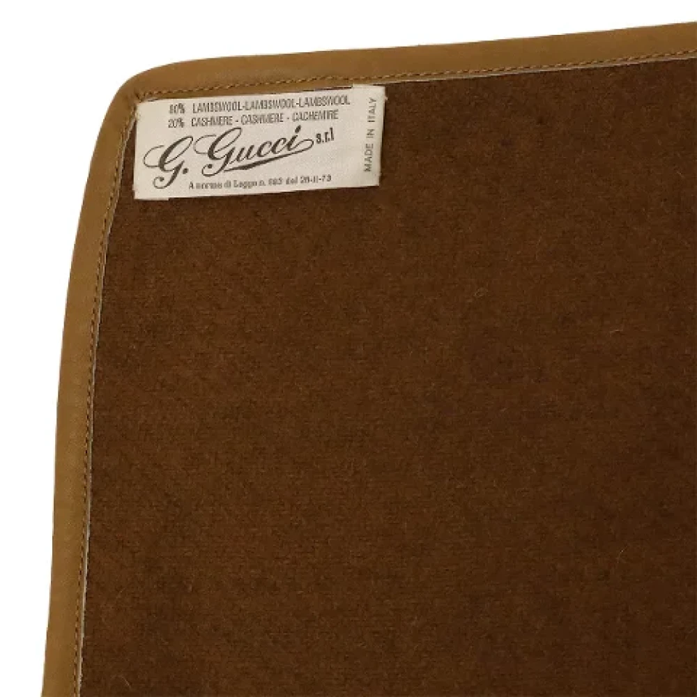 Gucci Vintage Pre-owned Canvas scarves Brown Dames