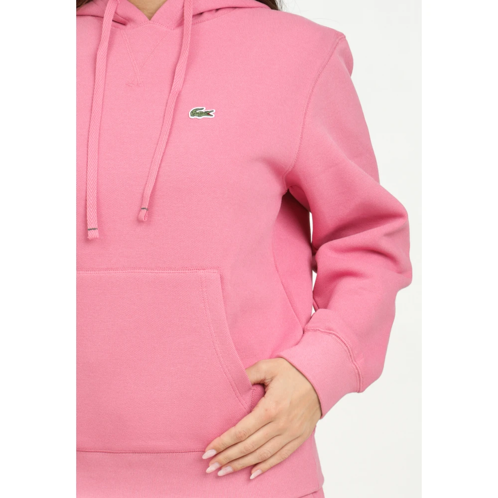 Lacoste Roze Hoodie Sweater Chic Style Pink Dames