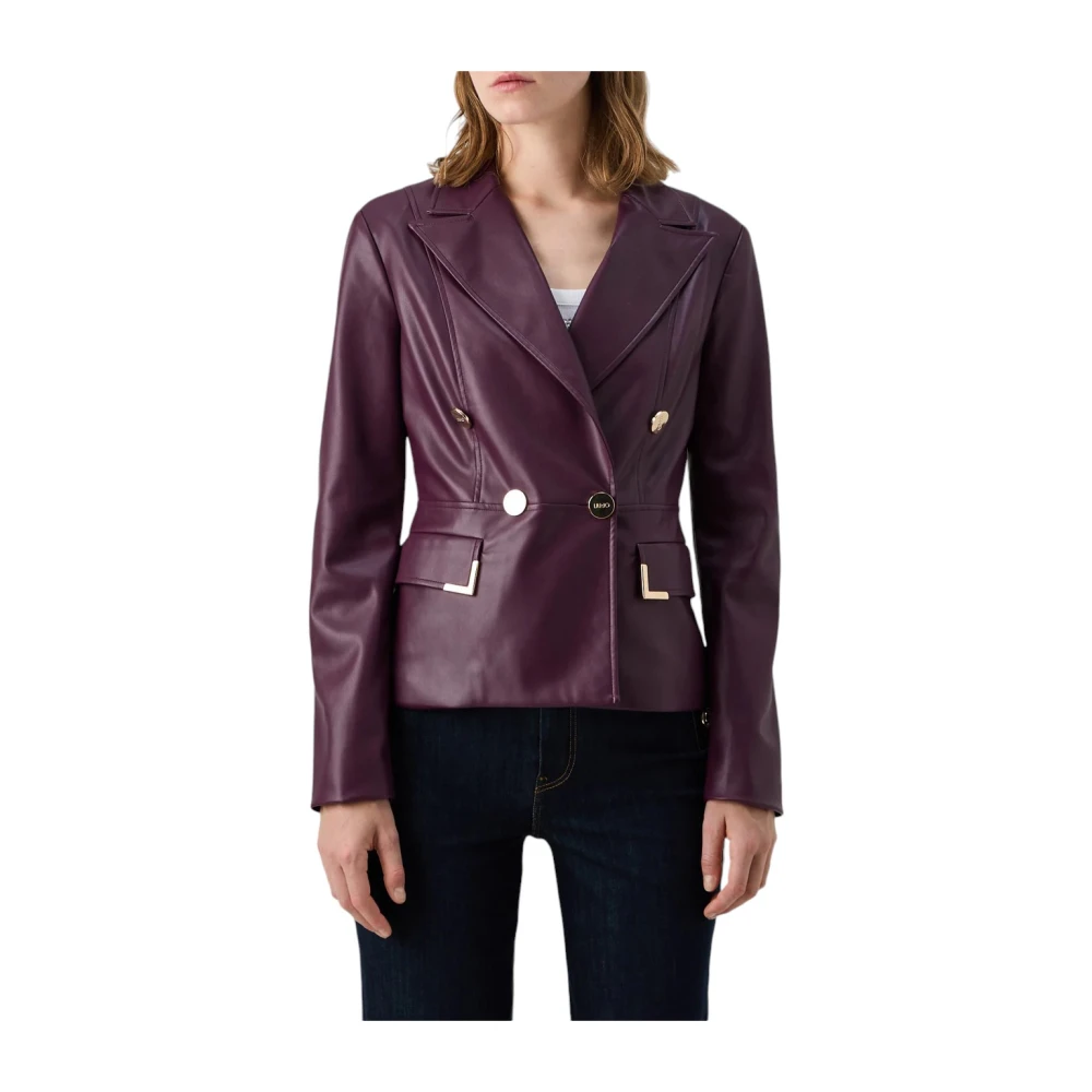 Liu Jo Elegante Blazer voor Vrouwen Purple Dames