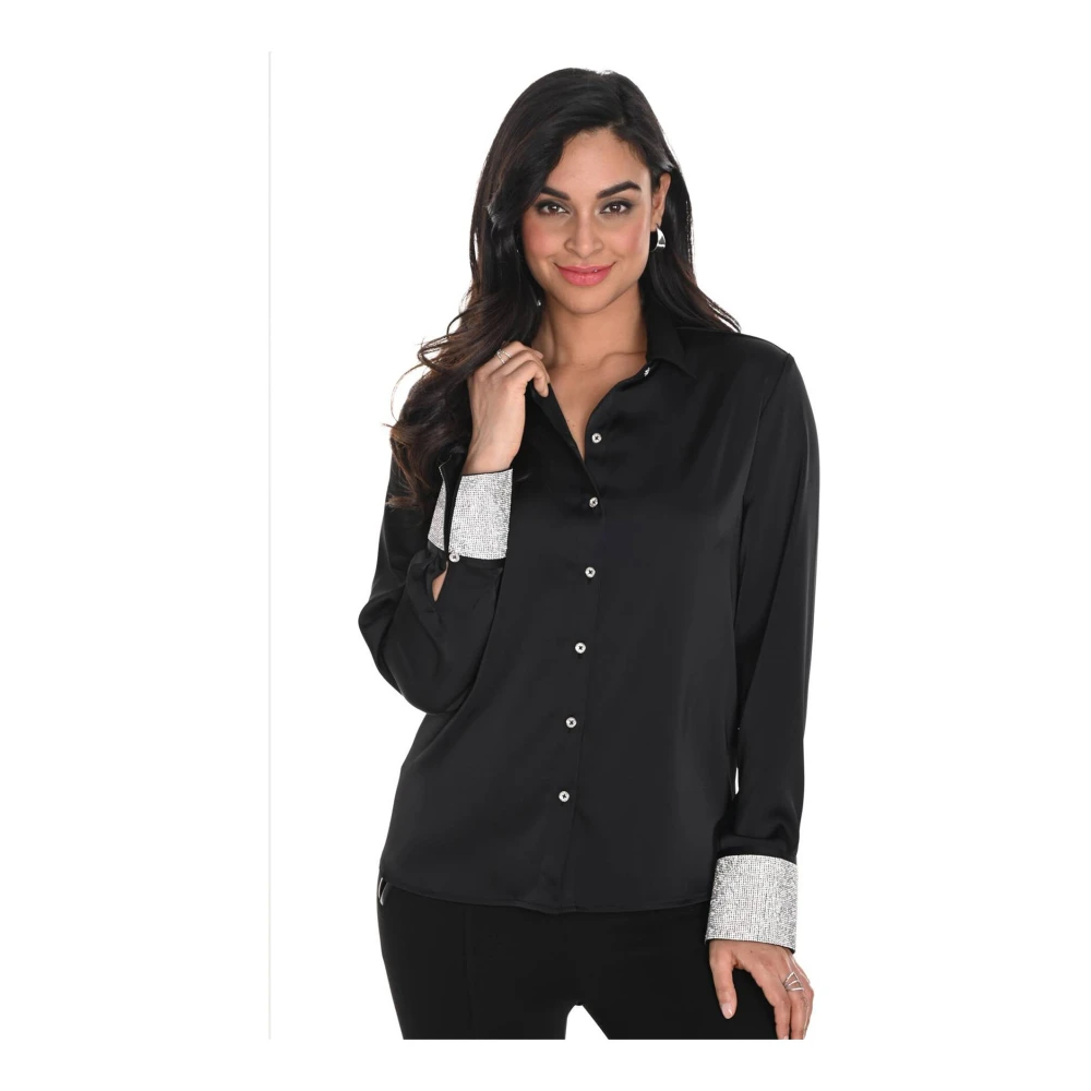 Frank Lyman Elegante Zwarte Blouse 244602U Black Dames