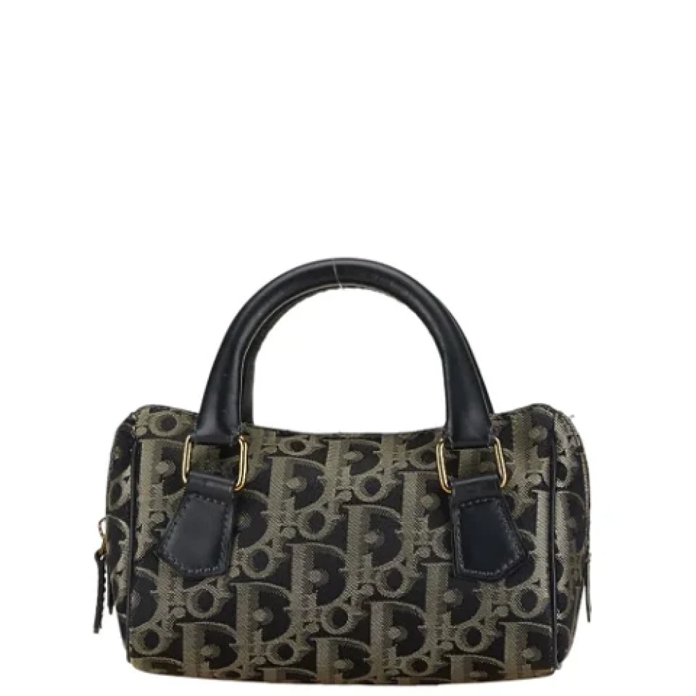 Dior Vintage Pre-owned Canvas handbags Blue Dames