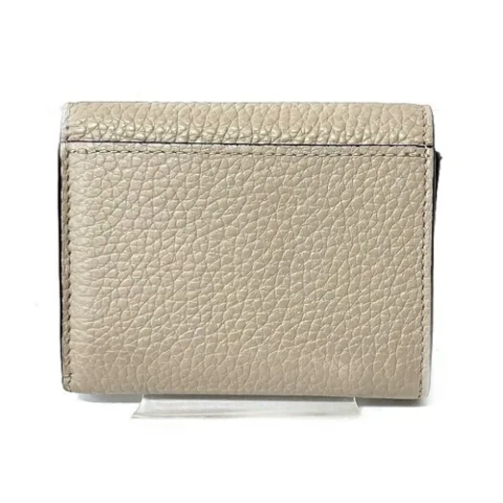 Louis Vuitton Vintage Pre-owned Leather wallets Beige Dames