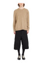 pull-beige-en-laine-coton-a-col-rond