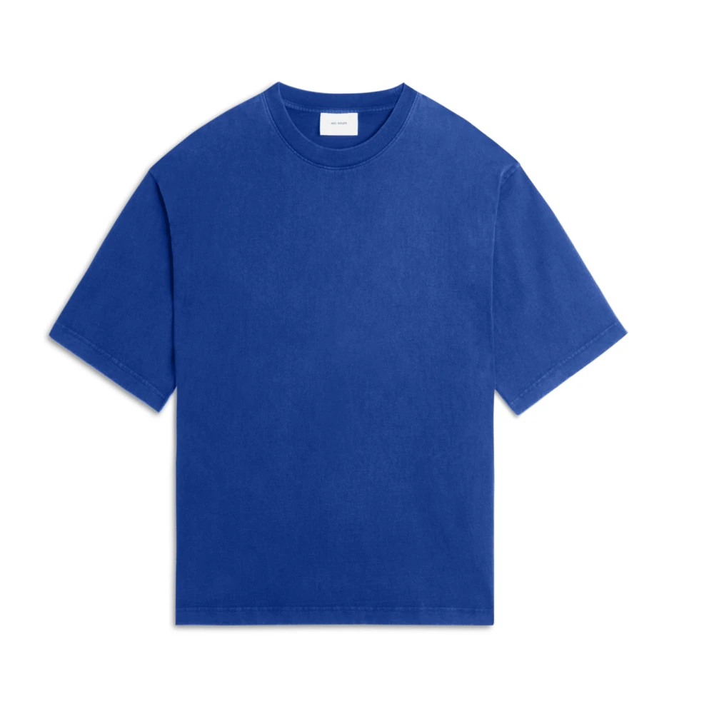 Axel Arigato Blauw Geborduurd Tee-Shirt Oversize Fit Blue Heren