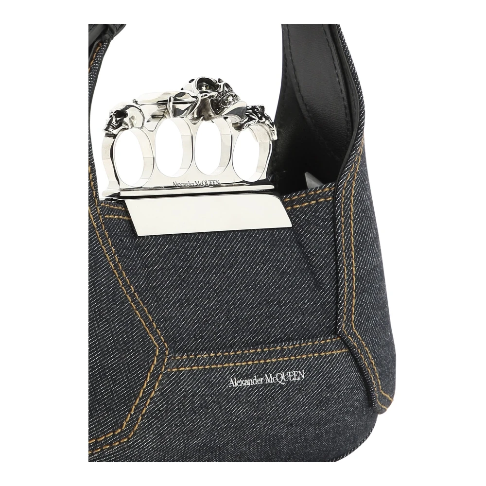 alexander mcqueen Jewelled Hobo Handtas Blue Dames