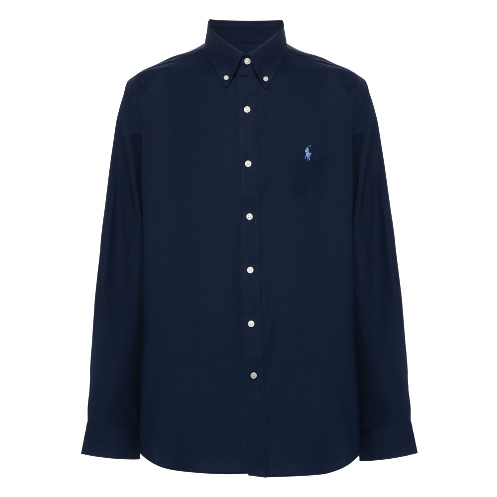 Polo Ralph Lauren Poplin Button-Down Overhemd met Elastaan Blue Heren