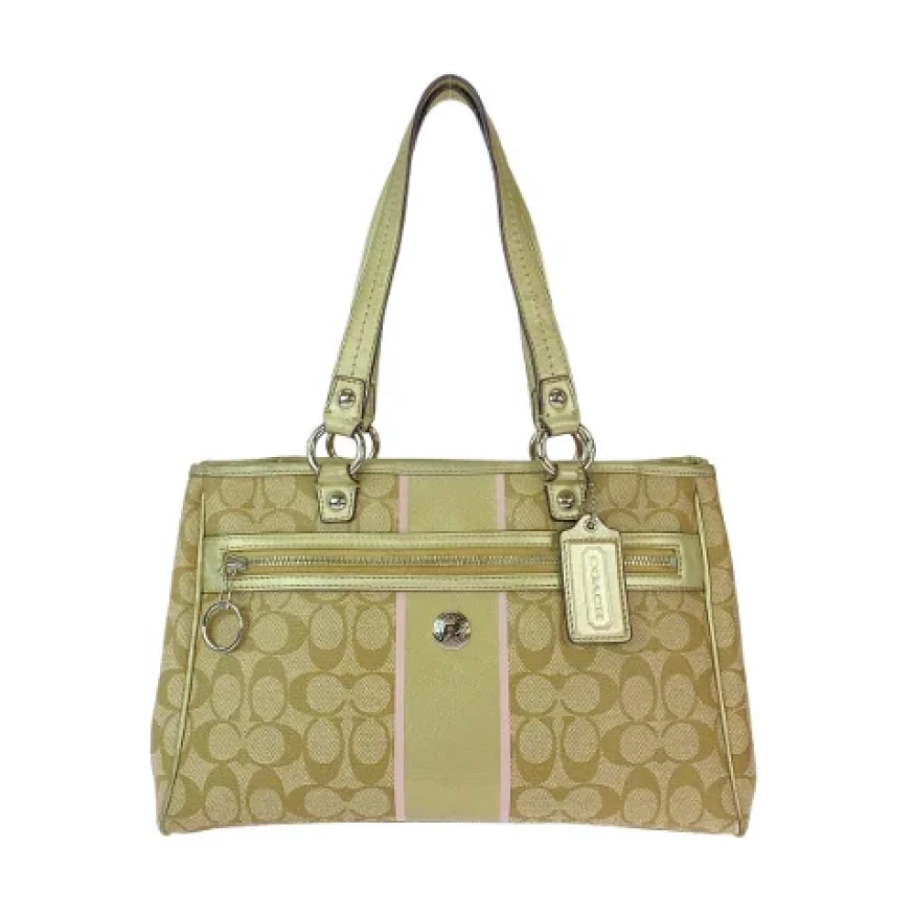 Coach Pre-owned Canvas handbags Beige Dames