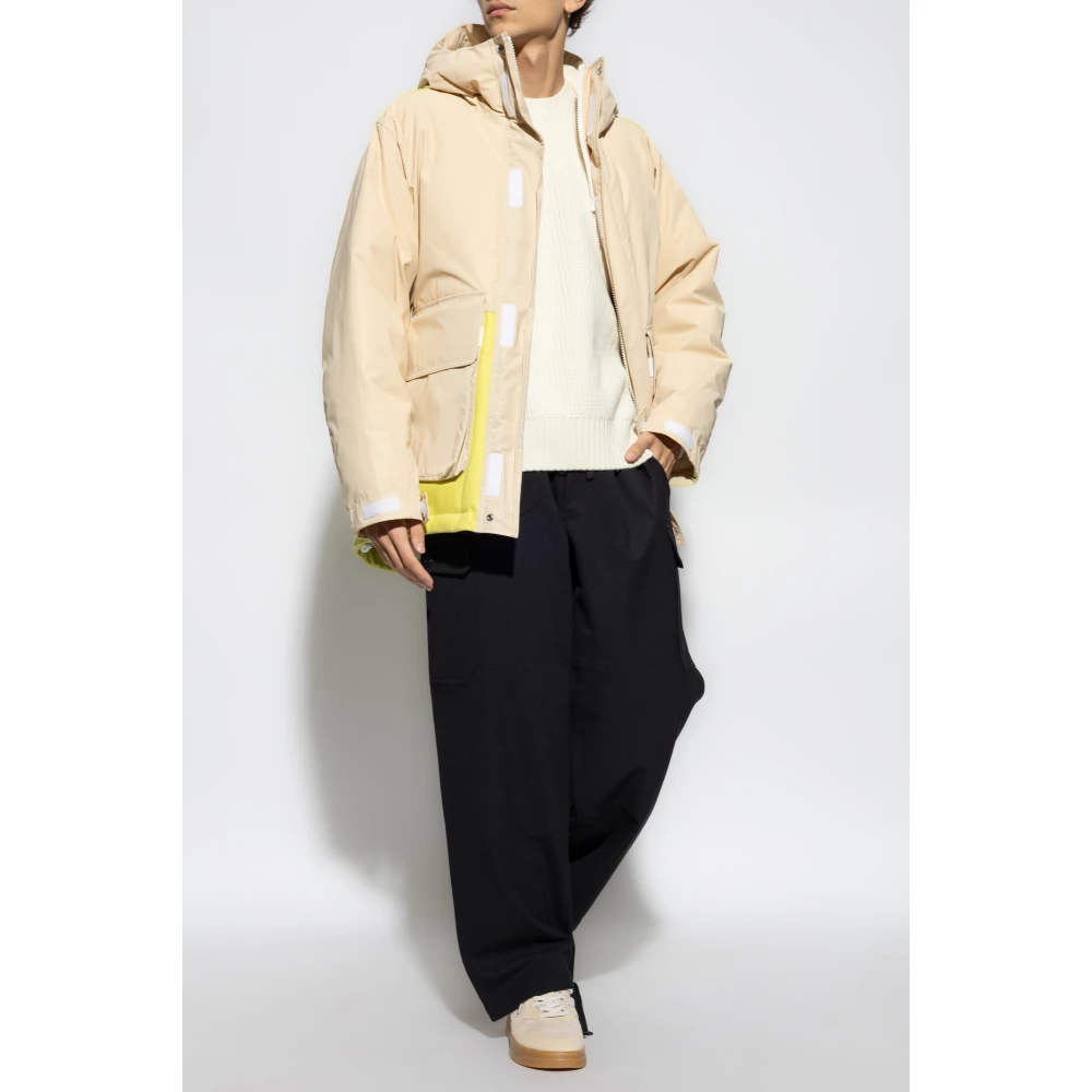 Stone Island Donsjack met logo Beige Heren