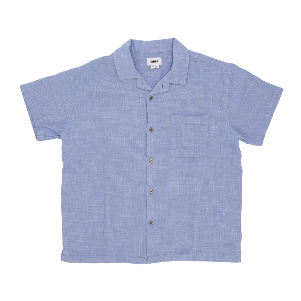 Obey Veren Geweven Shirt Hydrangea Blue Heren
