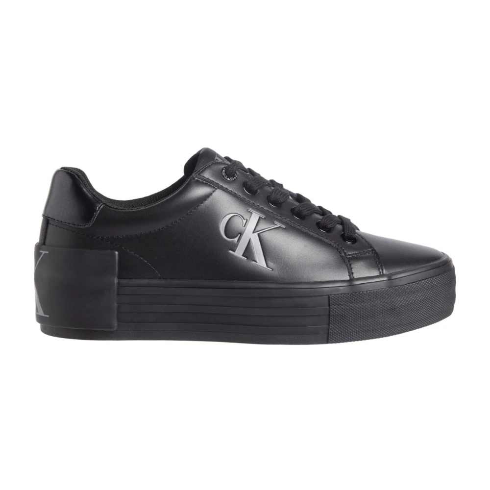 Calvin Klein Jeans Women's Black Flatform Trainers - Sneakers - 5 Uk - Shoes