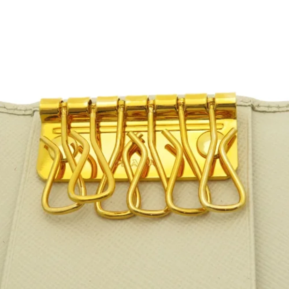 Prada Vintage Pre-owned Leather key-holders Beige Dames