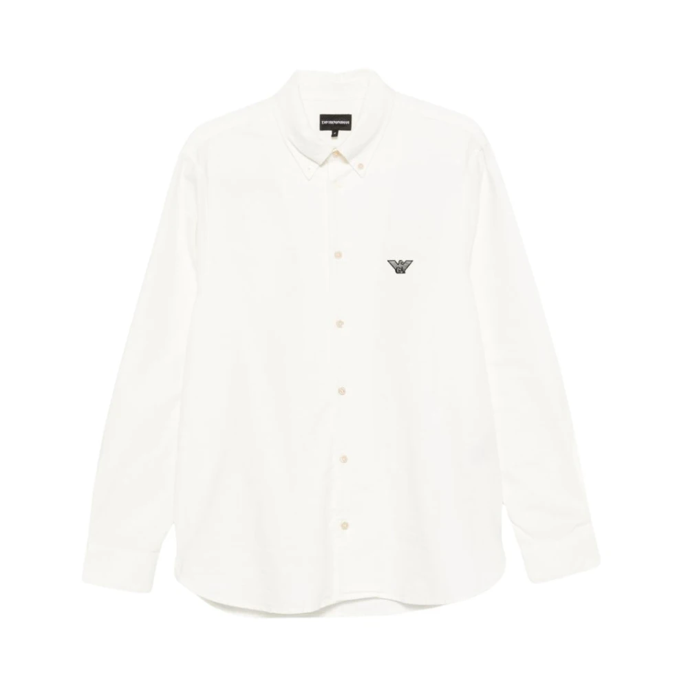 Emporio Armani Button-Down Shirt - Male - Casual Shirts - White - L - Shirts
