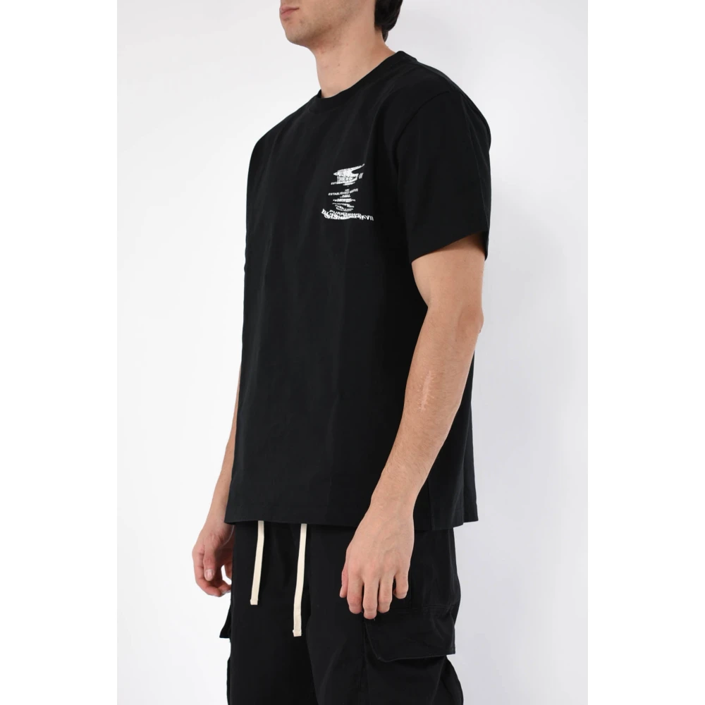Purple Brand Zwarte Katoenen T-shirt Oversized Fit Black Heren