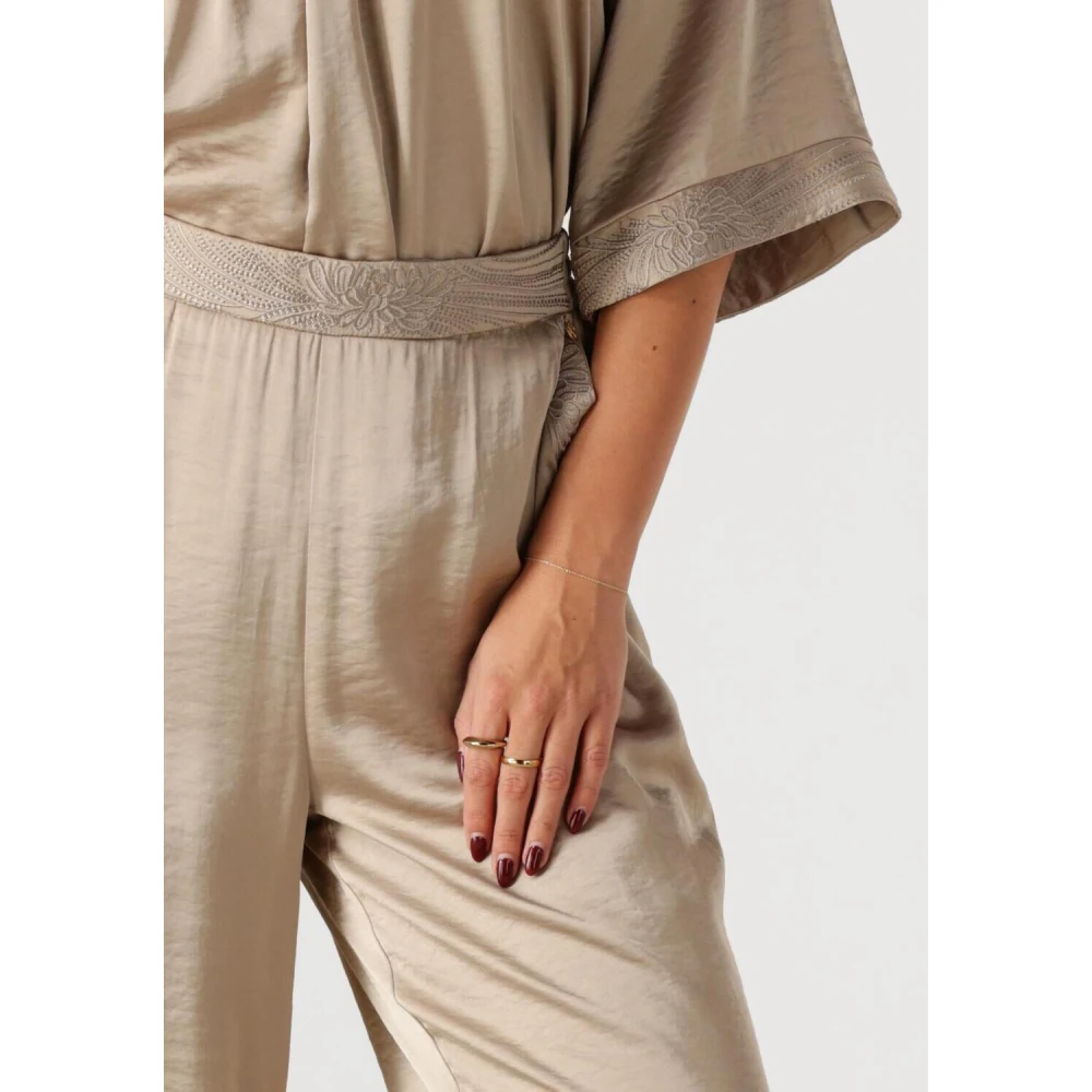 Nukus Zijden Josephine Broek in Bruin Brown Dames