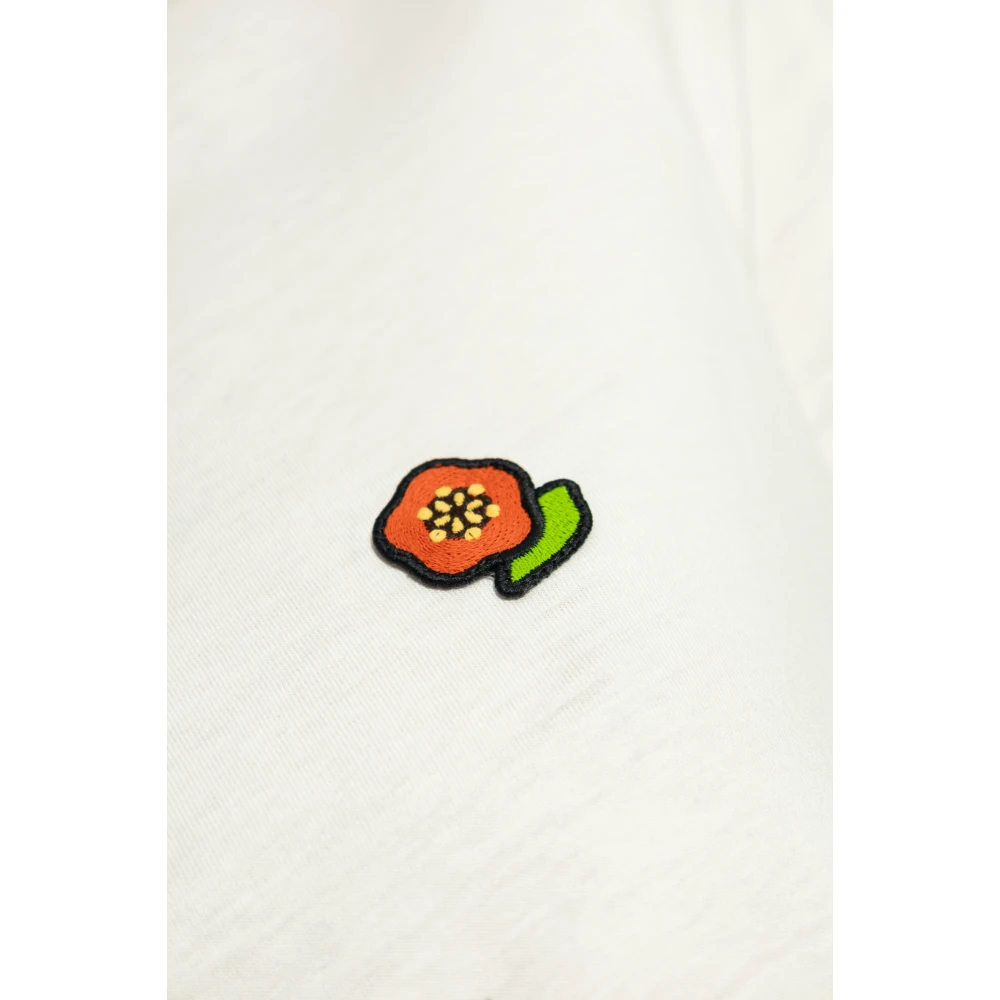 Kenzo T-shirt met logopatch White Dames