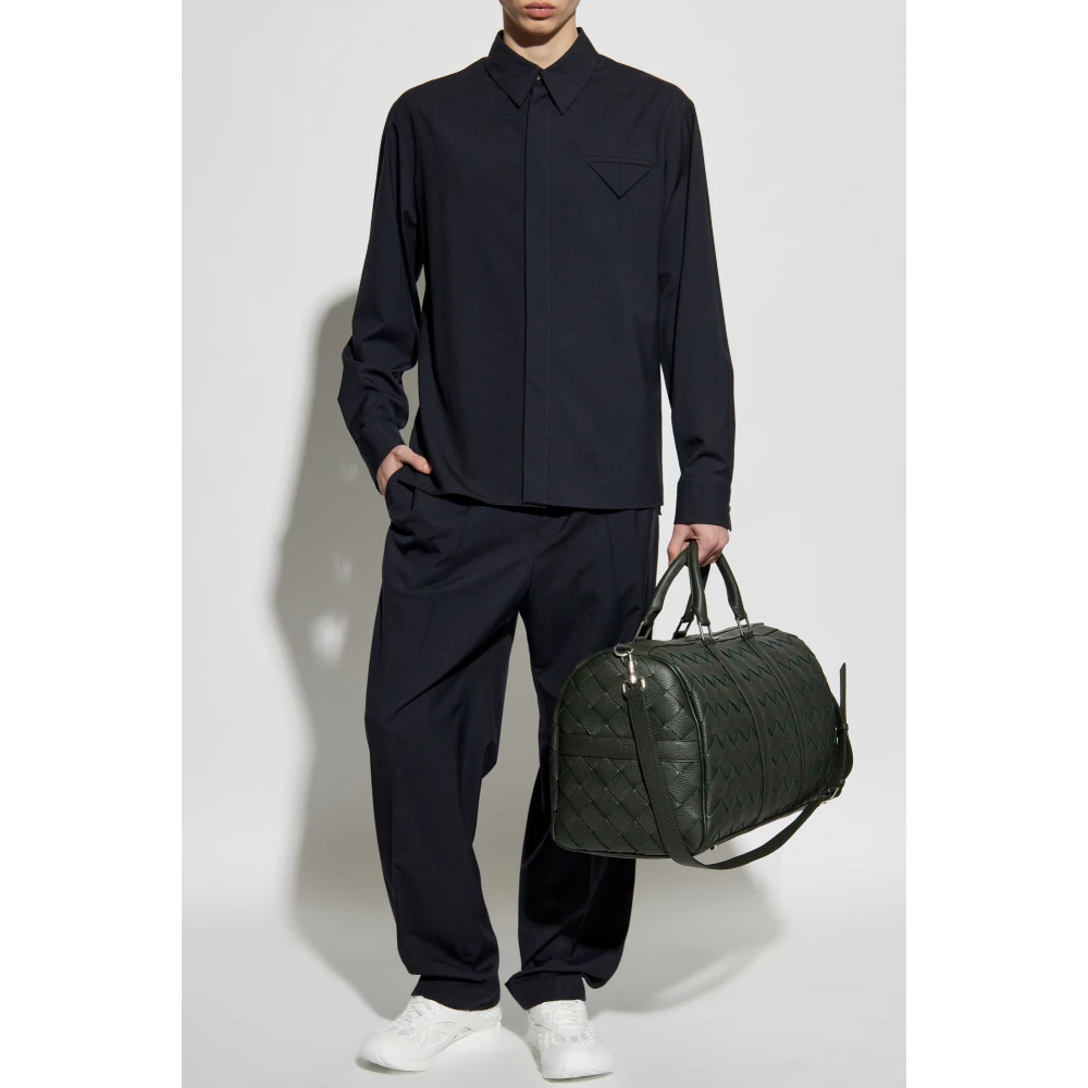 Bottega Veneta Wollen shirt Blue Heren